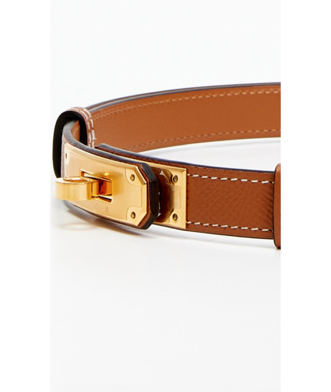 HERMES Коричневый кожаный ремень, фото 5