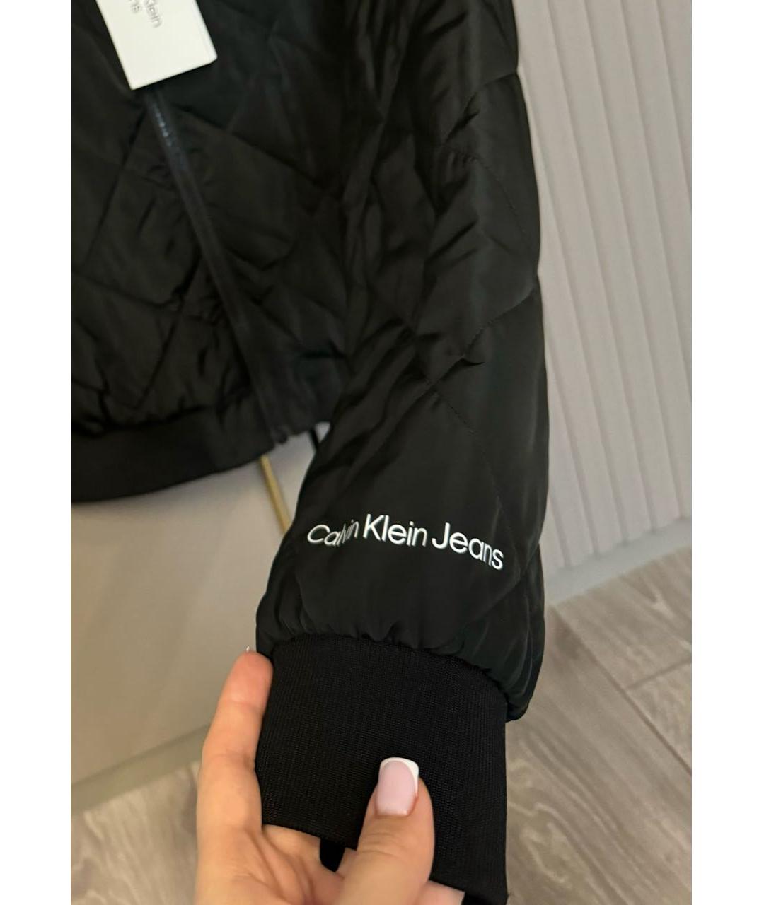 CALVIN KLEIN Черная полиэстеровая куртка, фото 5