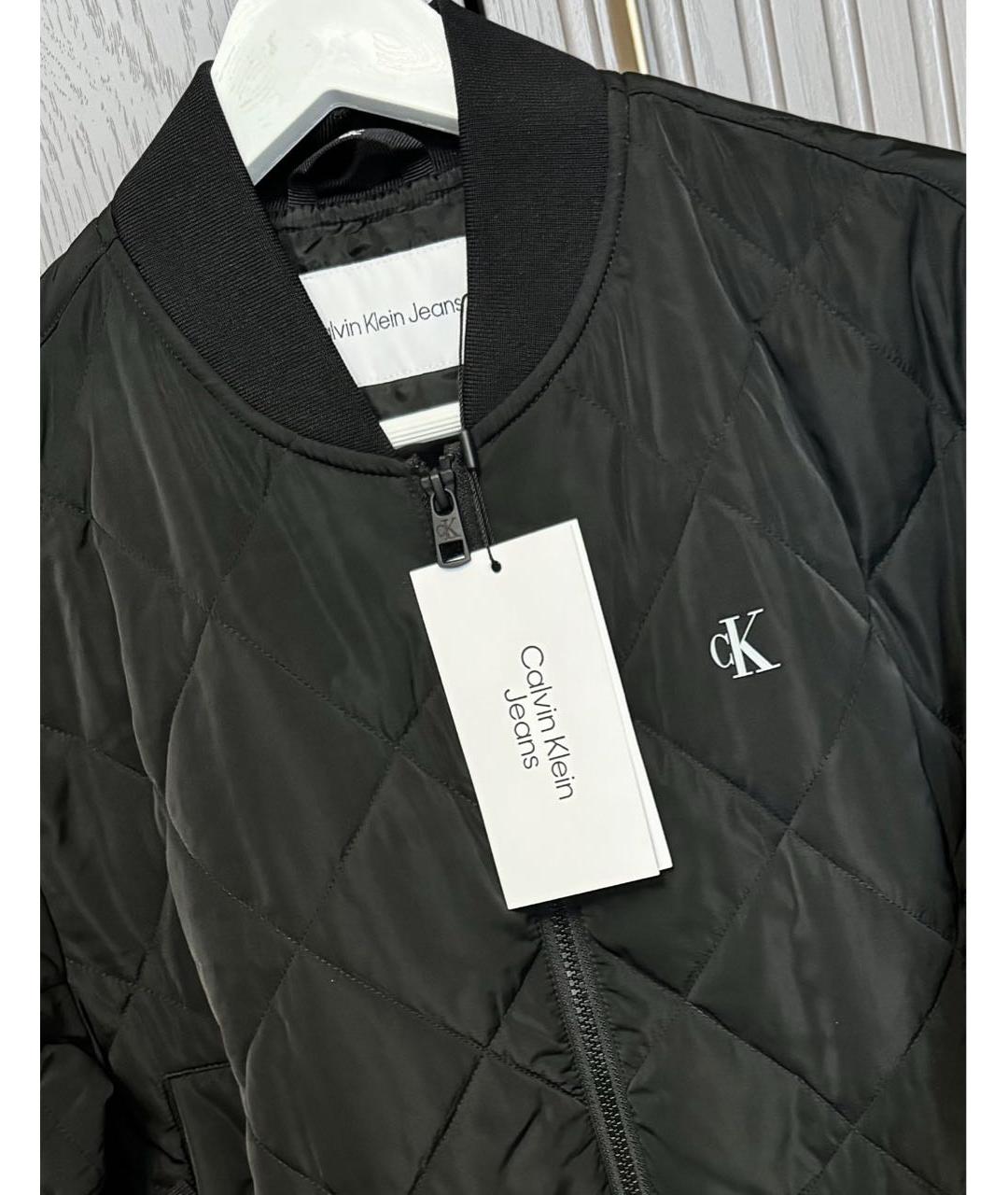 CALVIN KLEIN Черная полиэстеровая куртка, фото 3