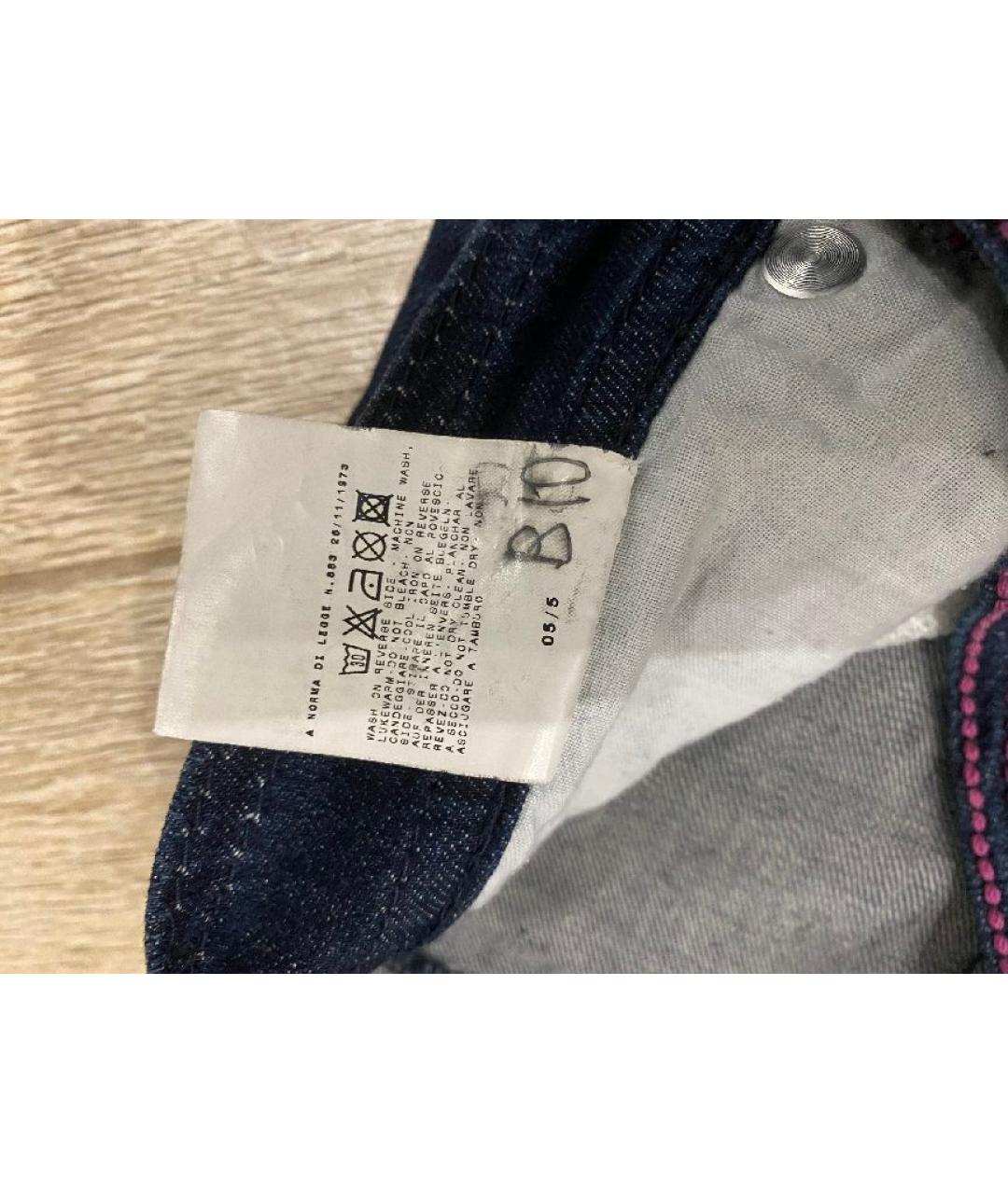 VERSACE JEANS COUTURE Темно-синие прямые джинсы, фото 4