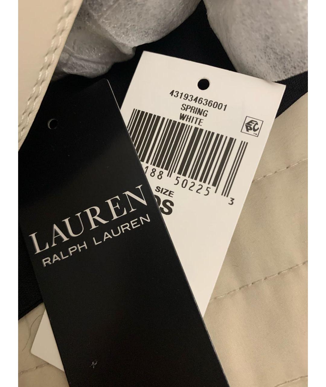 RALPH LAUREN Белая кожаная сумка через плечо, фото 3