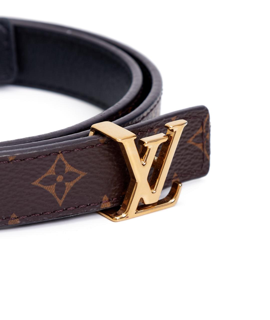 LOUIS VUITTON Коричневый кожаный ремень, фото 3