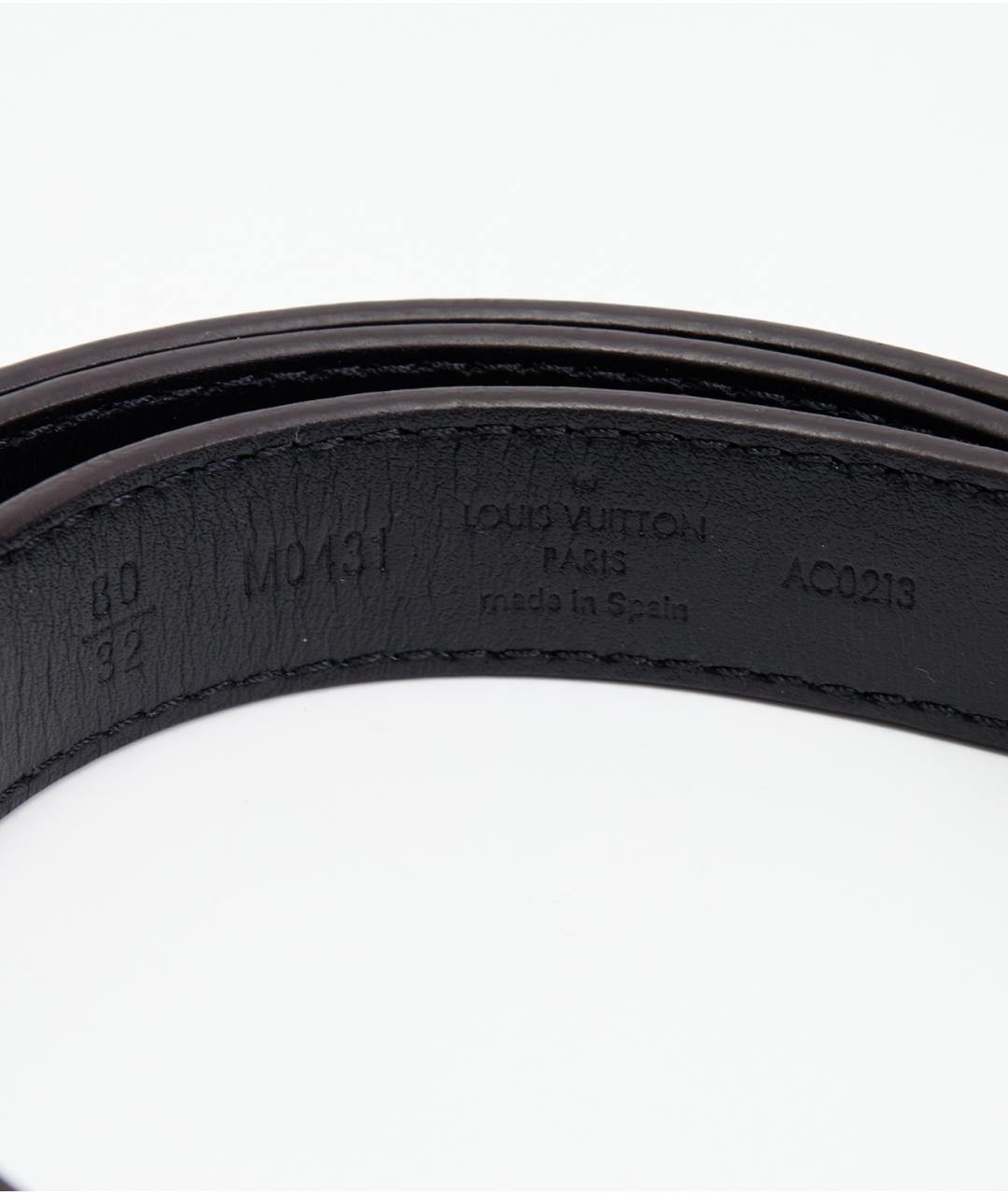 LOUIS VUITTON Коричневый кожаный ремень, фото 4