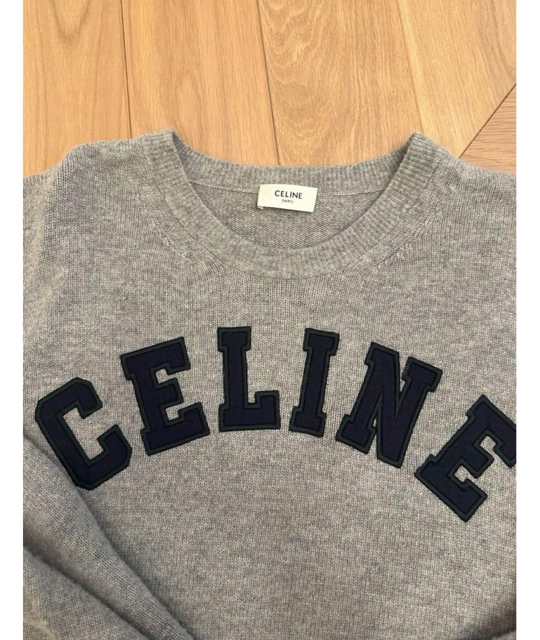 CELINE Серый кашемировый джемпер / свитер, фото 3