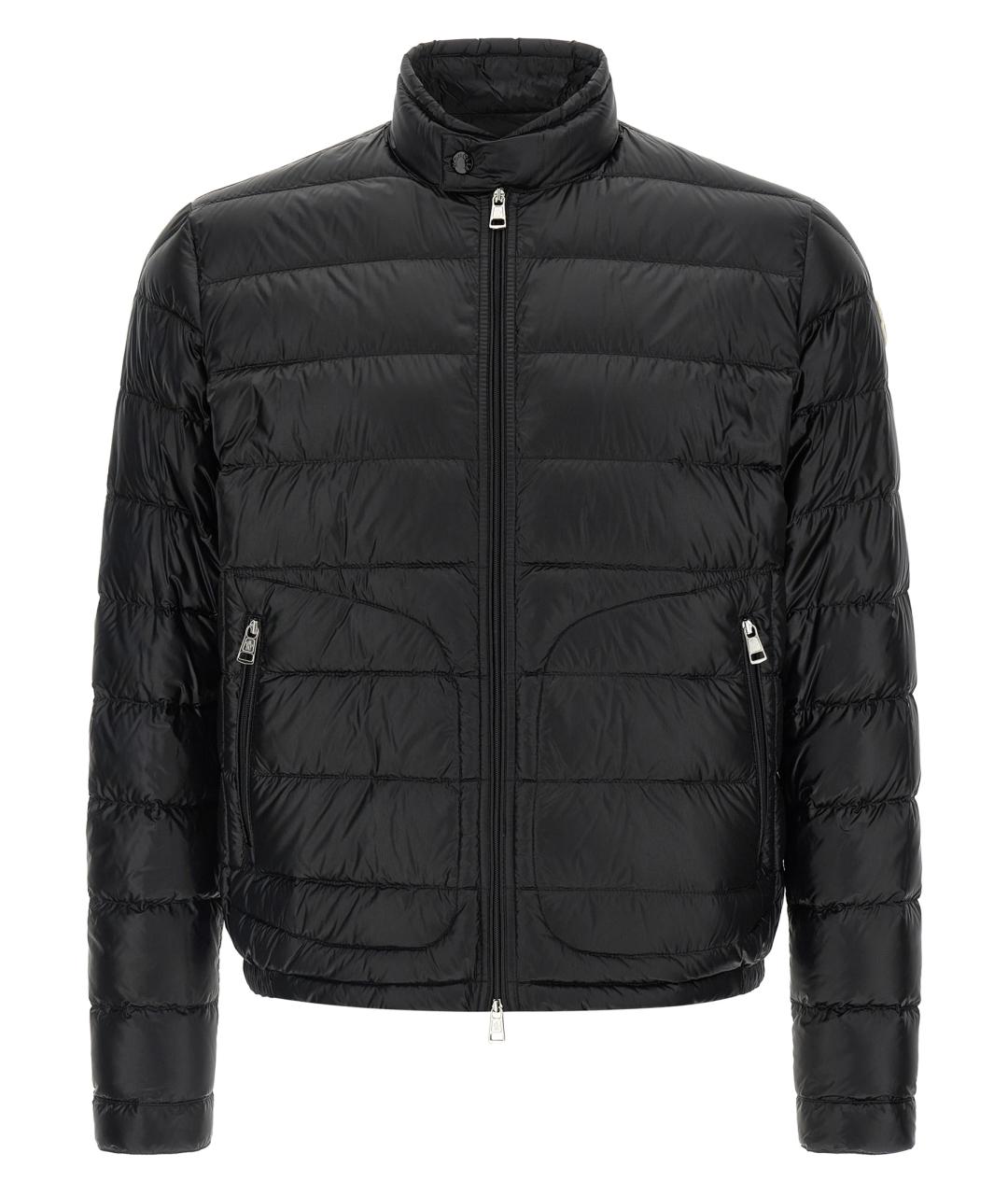 MONCLER Черный полиамидовый пуховик, фото 1