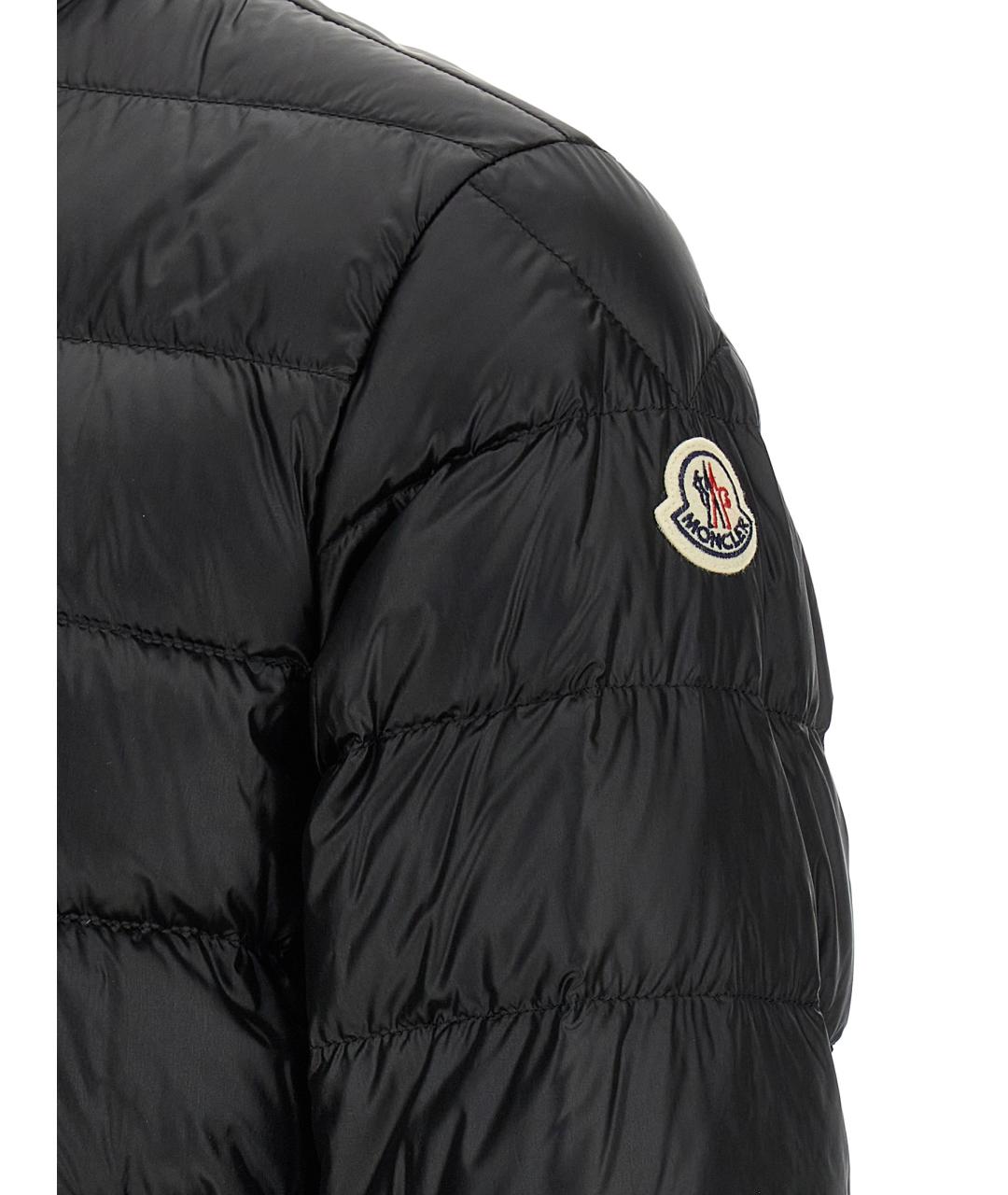 MONCLER Черный полиамидовый пуховик, фото 3