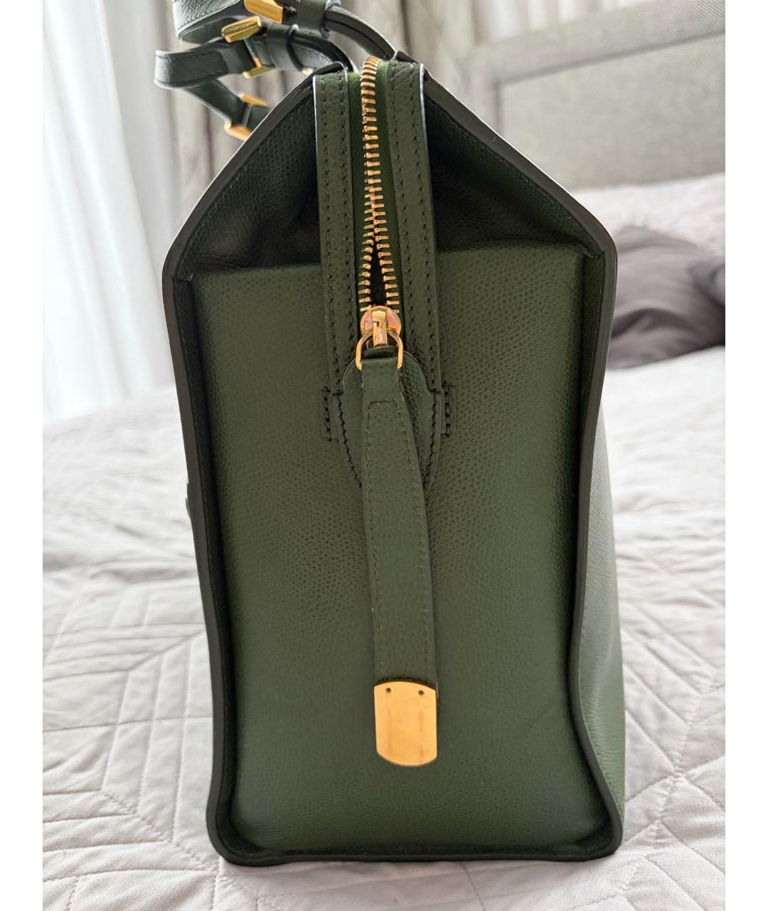 GIORGIO ARMANI Зеленая сумка с короткими ручками из экзотической кожи, фото 2