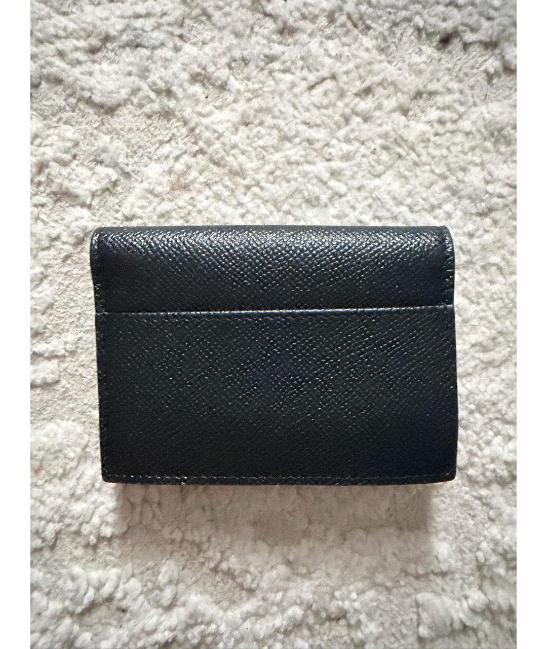 CHRISTIAN DIOR Черный кожаный кошелек, фото 3