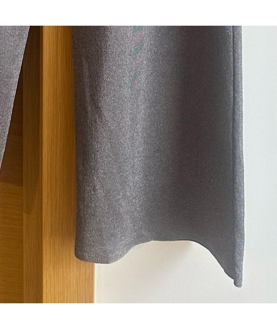 12 STOREEZ Серебряные вискозные брюки широкие, фото 4