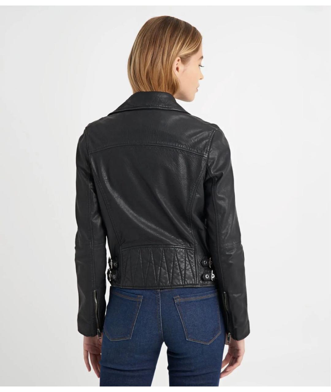 KARL LAGERFELD Черный кожаный жакет/пиджак, фото 3