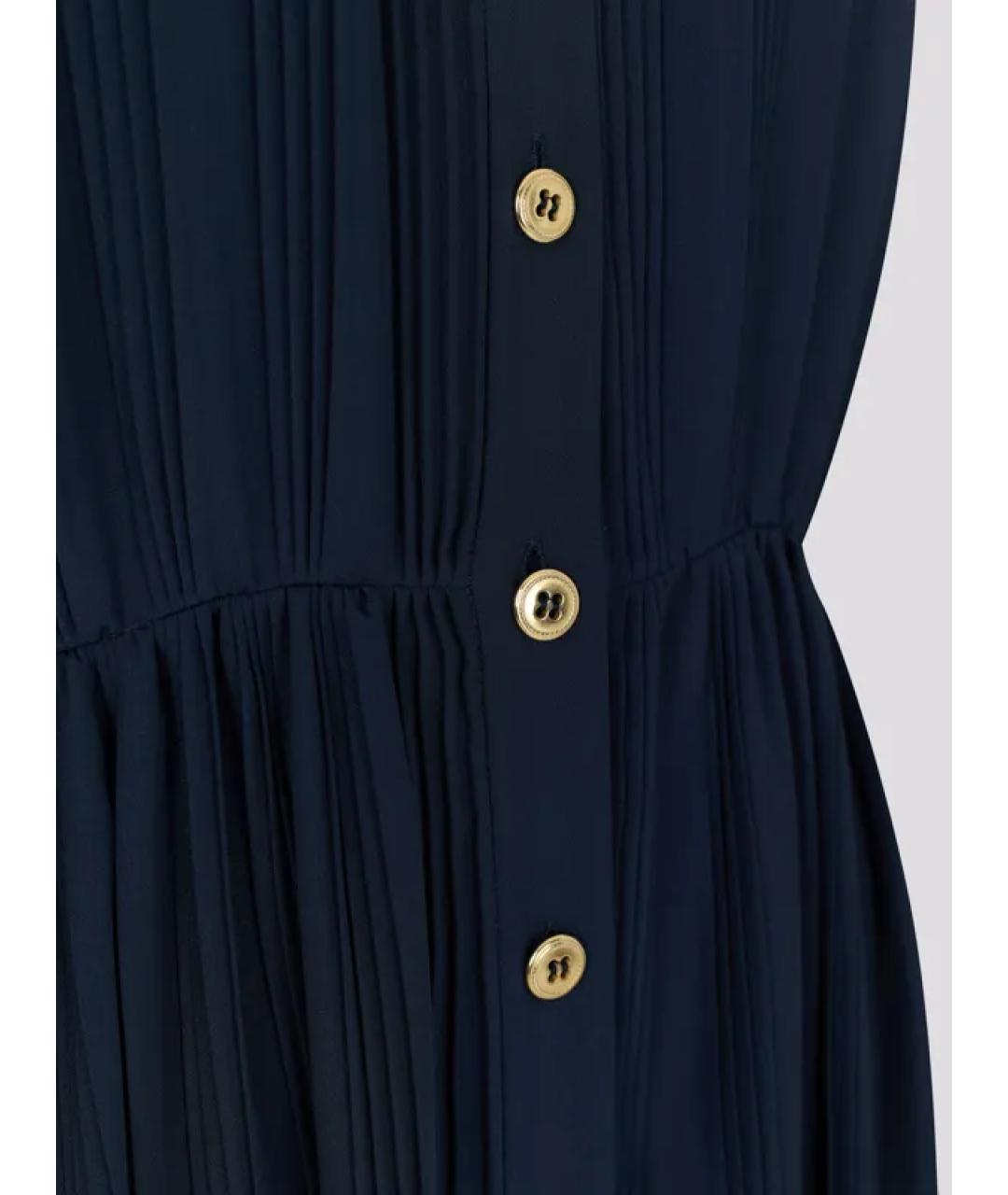 MIU MIU Синее полиэстеровое повседневное платье, фото 2