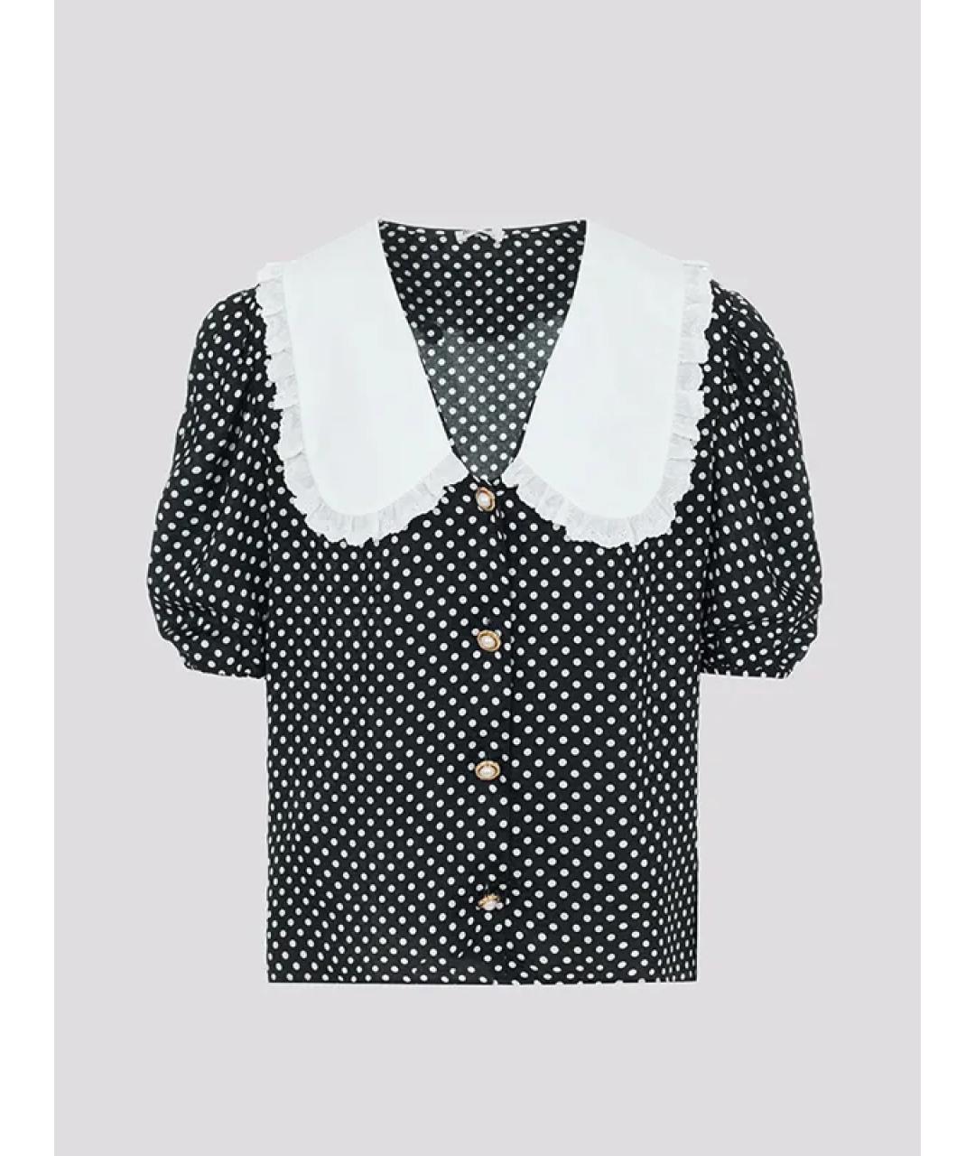 MIU MIU Черная шелковая блузы, фото 3