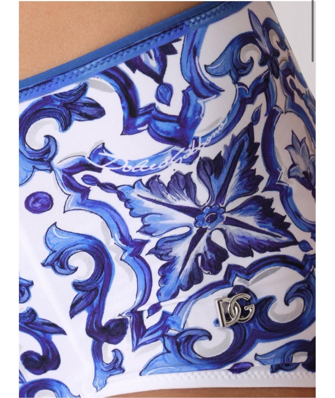 DOLCE&GABBANA Синий полиуретановый купальник, фото 3