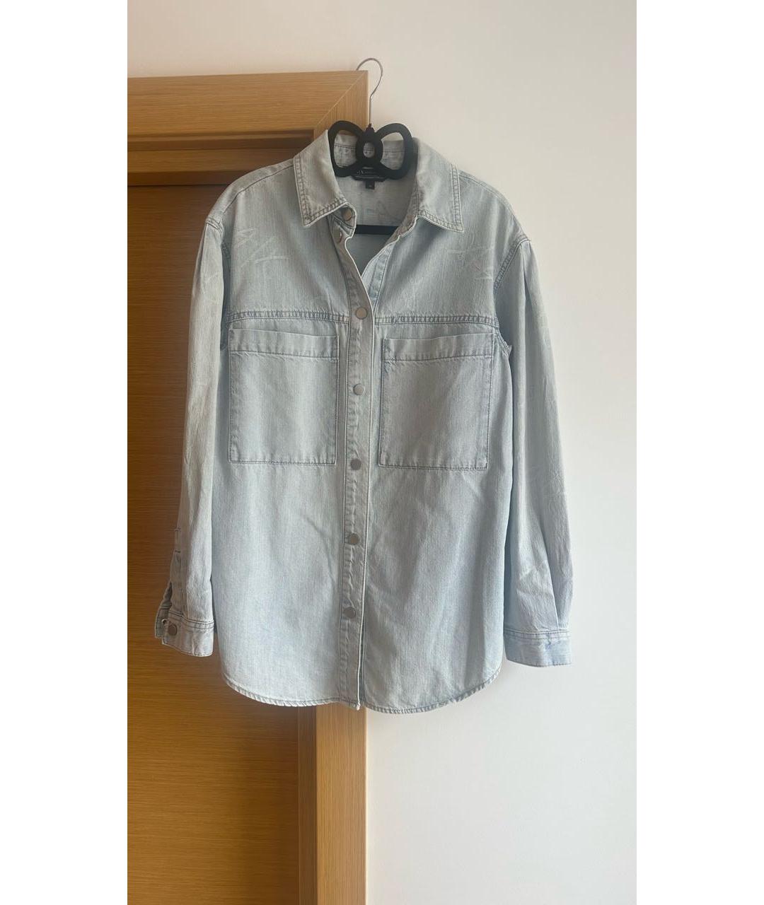 ARMANI EXCHANGE Голубая деним рубашка, фото 9