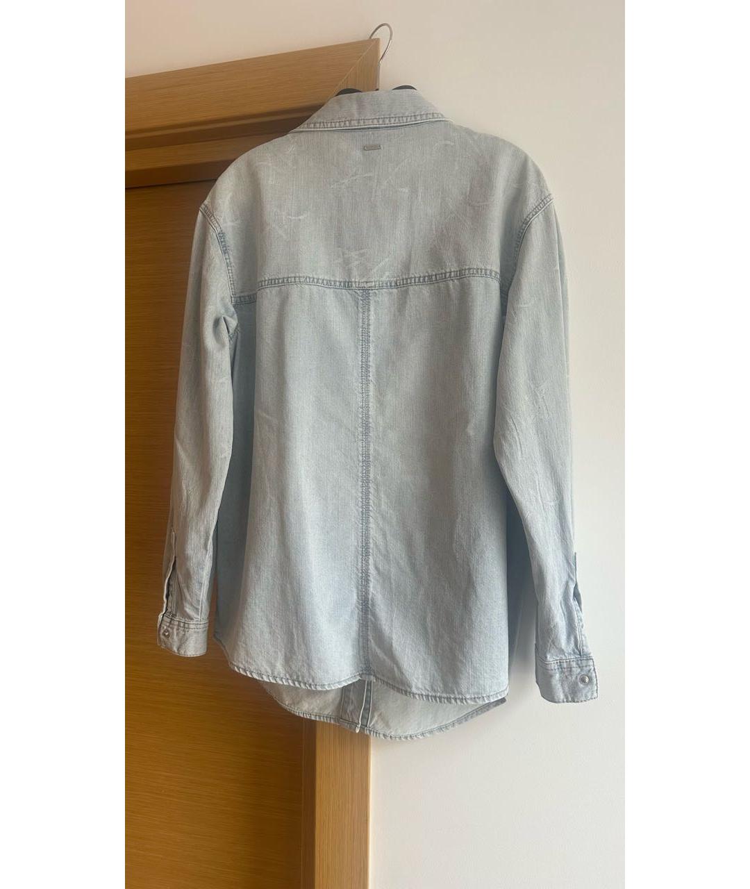 ARMANI EXCHANGE Голубая деним рубашка, фото 2