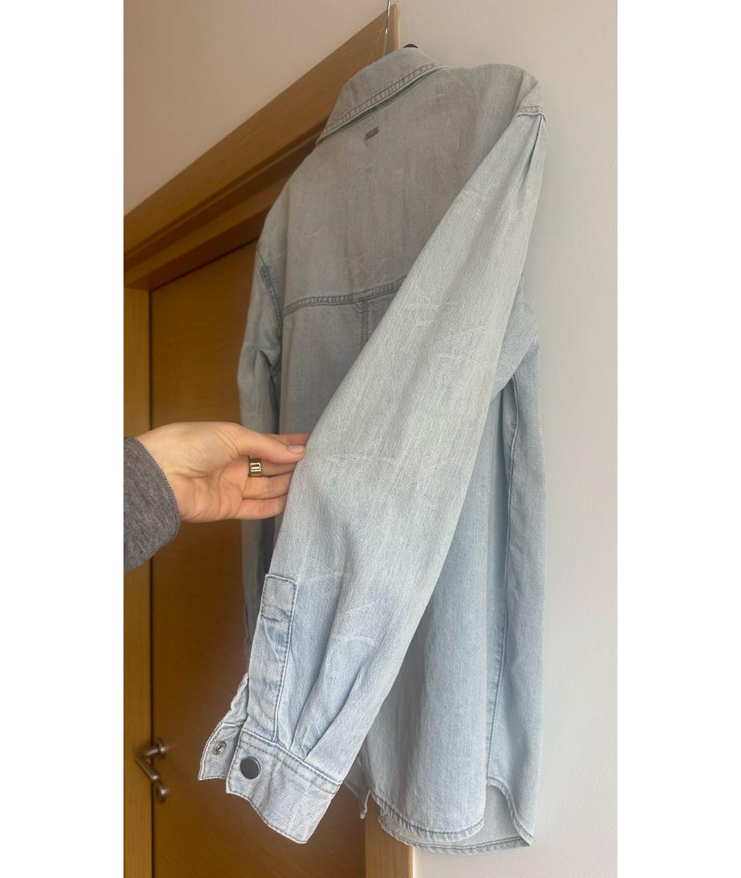 ARMANI EXCHANGE Голубая деним рубашка, фото 8