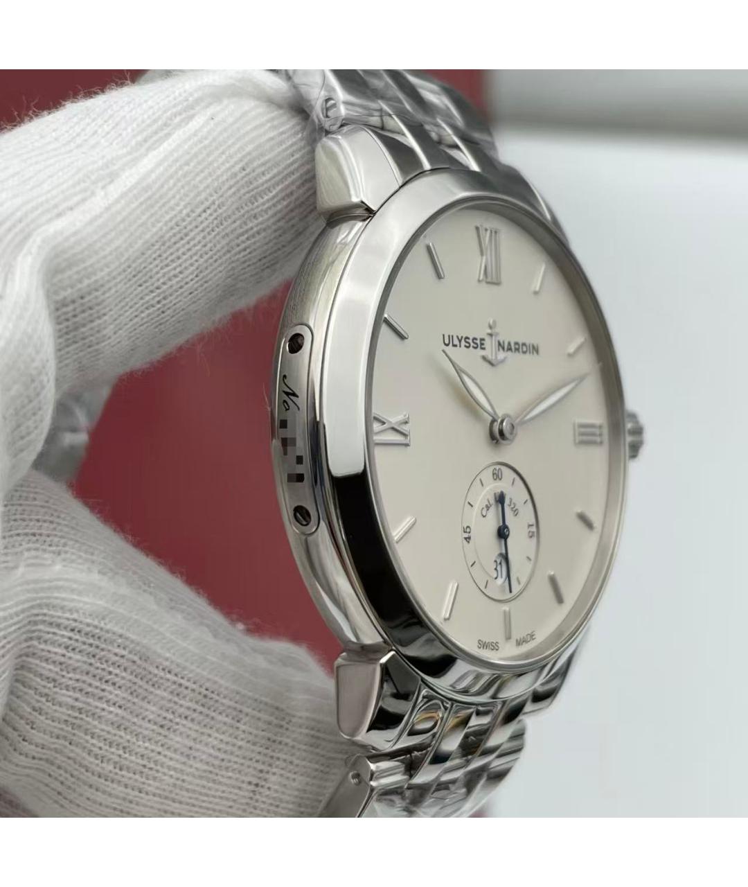 Ulysse Nardin Серебряные стальные часы, фото 5