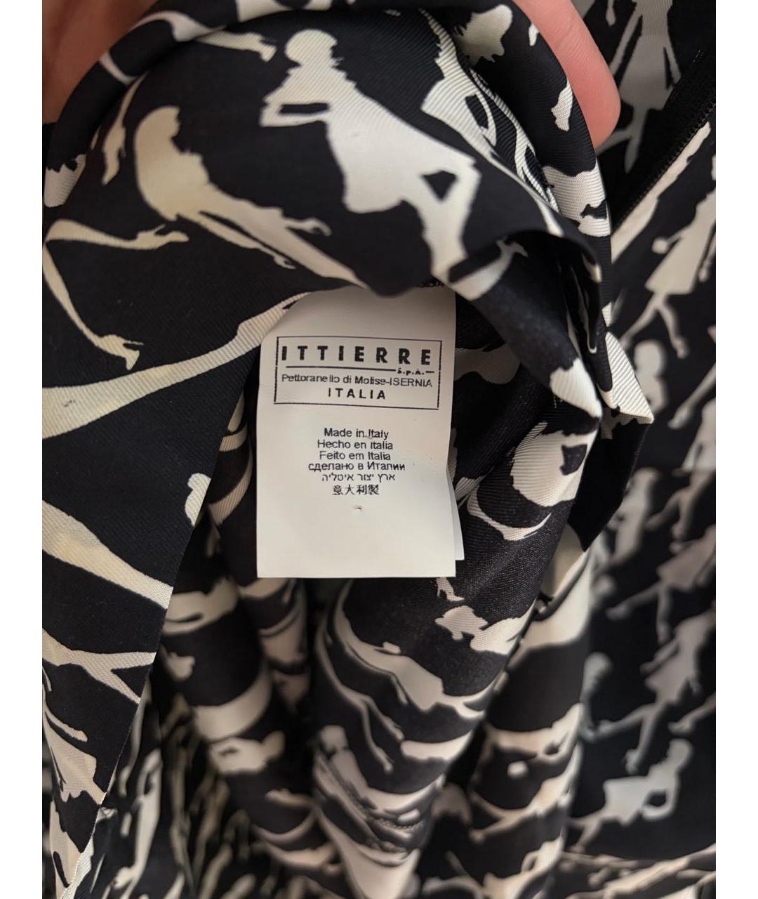 VERSACE Черное хлопко-эластановое коктейльное платье, фото 5