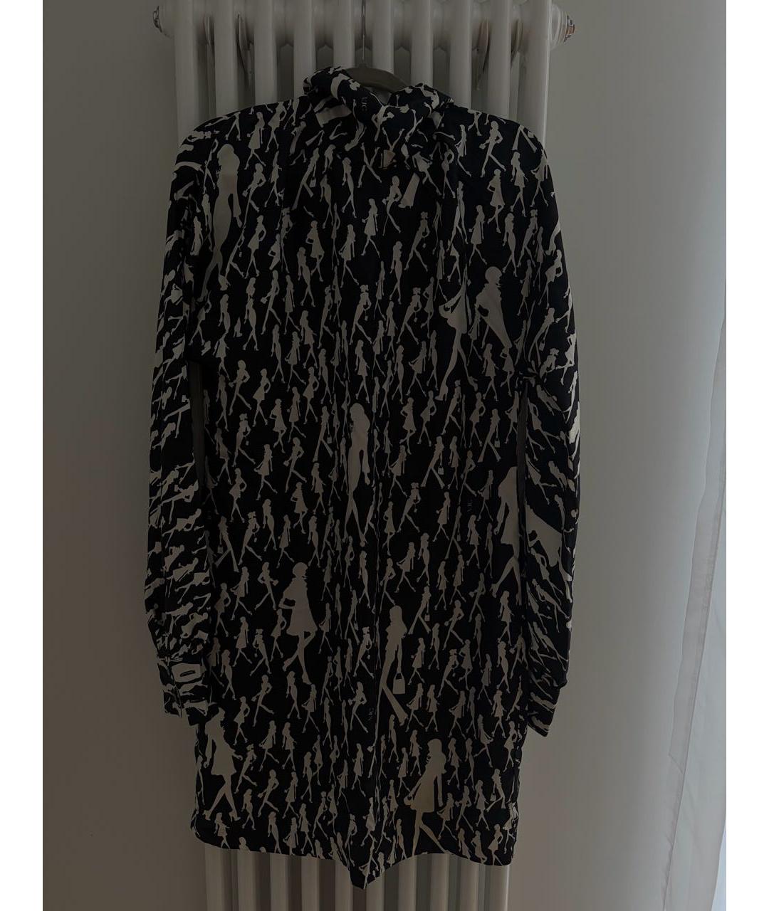 VERSACE Черное хлопко-эластановое коктейльное платье, фото 6