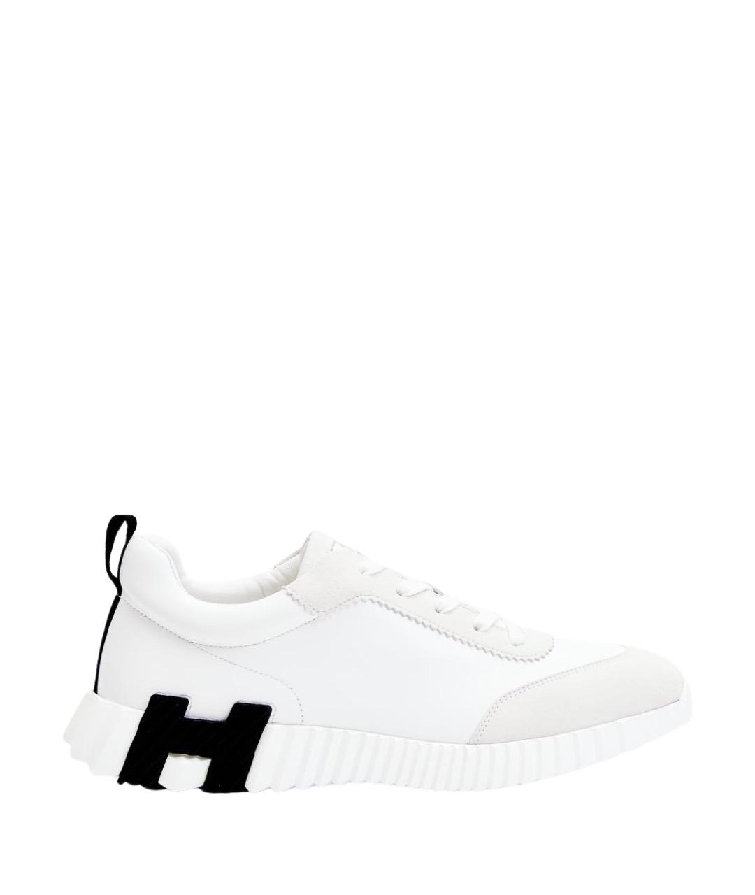 HERMES Белые кожаные низкие кроссовки / кеды, фото 1
