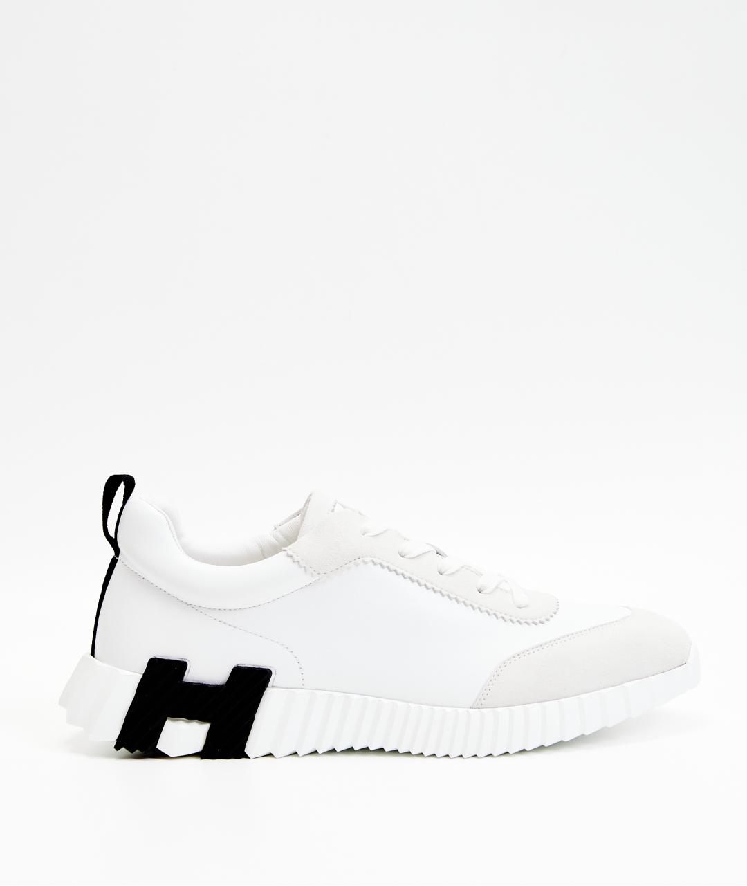HERMES Белые кожаные низкие кроссовки / кеды, фото 8