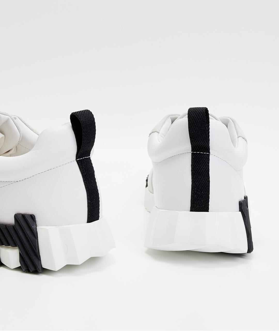 HERMES Белые кожаные низкие кроссовки / кеды, фото 3