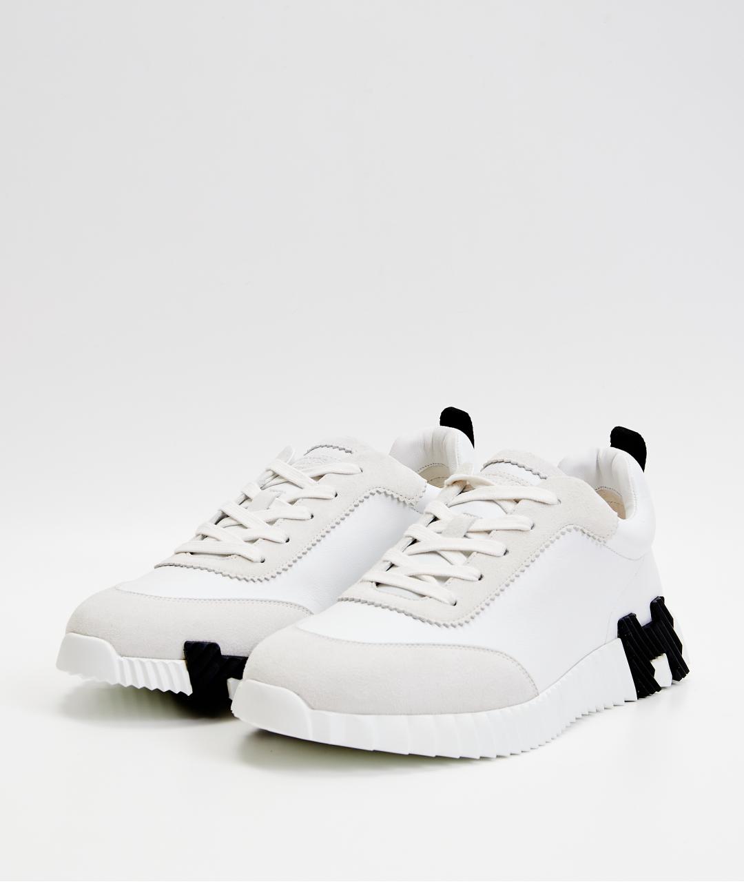 HERMES Белые кожаные низкие кроссовки / кеды, фото 2