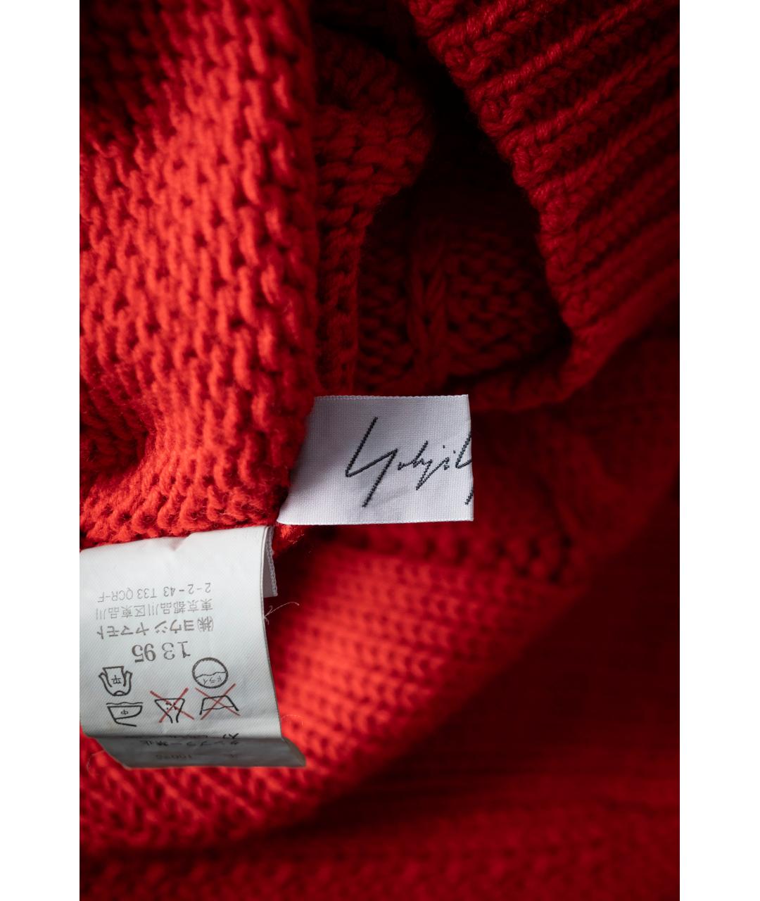 YOHJI YAMAMOTO Красный шерстяной джемпер / свитер, фото 7