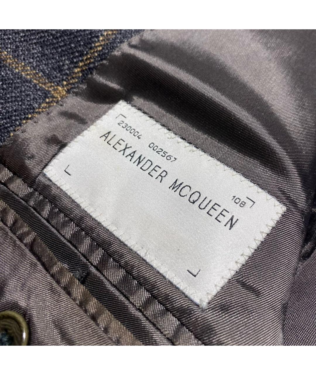 ALEXANDER MCQUEEN Антрацитовый шерстяной пиджак, фото 3