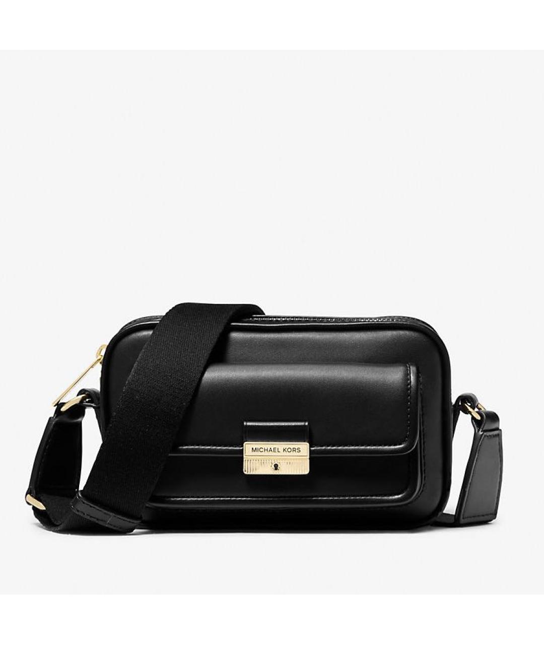 MICHAEL KORS Черная кожаная сумка через плечо, фото 7