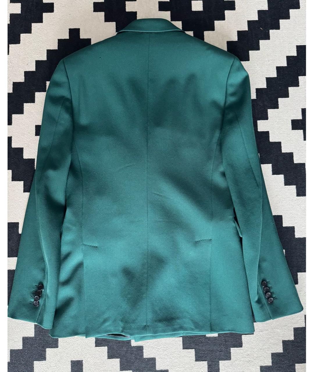 CALVIN KLEIN Зеленый шерстяной пиджак, фото 3