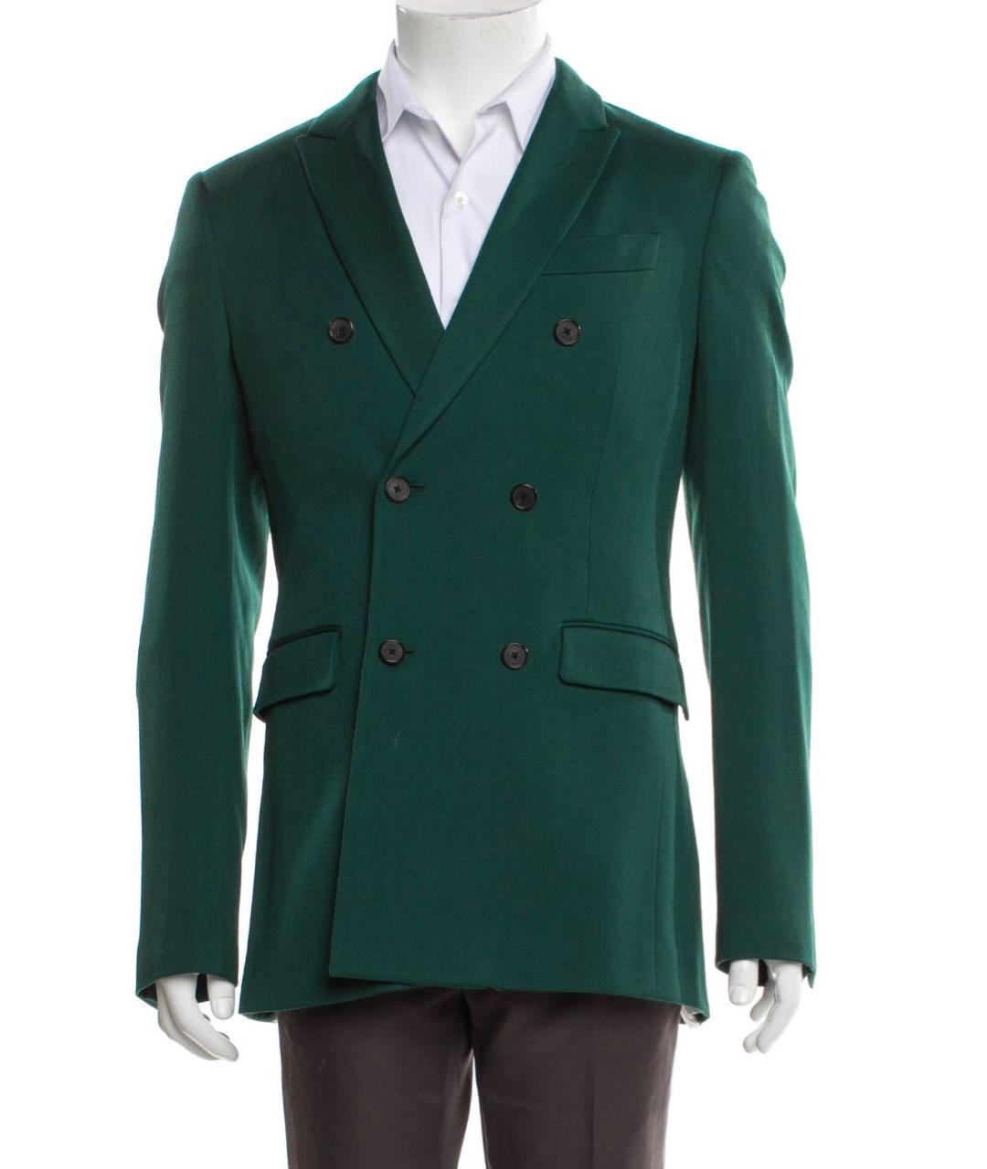 CALVIN KLEIN Зеленый шерстяной пиджак, фото 2