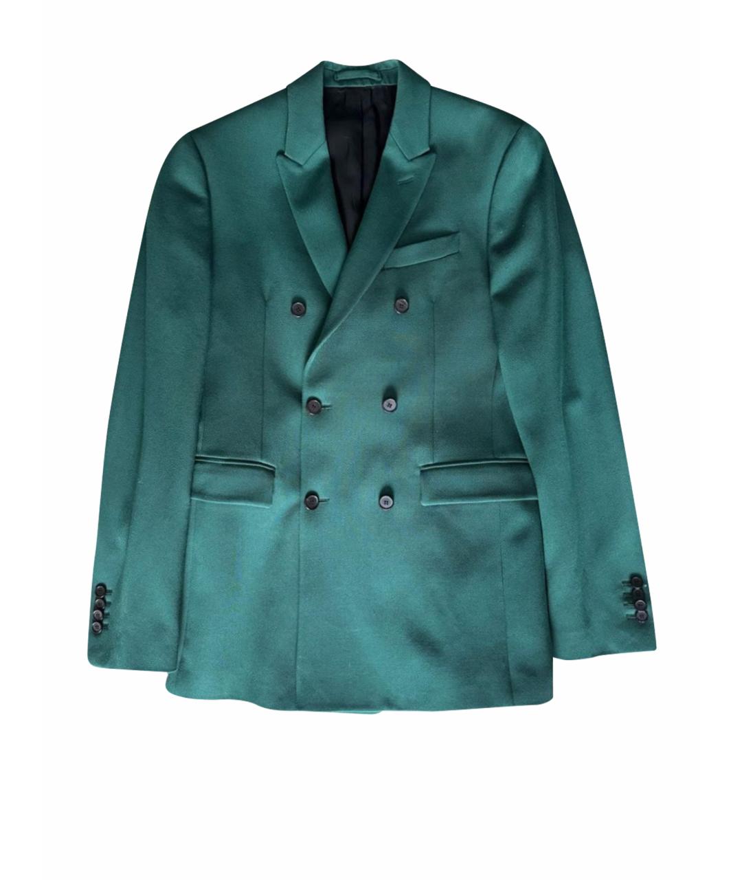 CALVIN KLEIN Зеленый шерстяной пиджак, фото 1