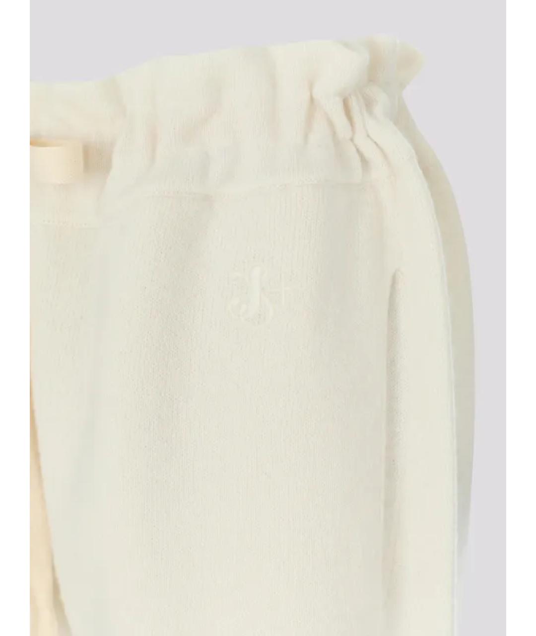 JIL SANDER Бежевые кашемировые спортивные брюки и шорты, фото 2