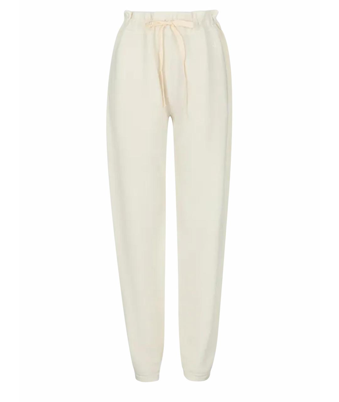 JIL SANDER Бежевые кашемировые спортивные брюки и шорты, фото 1