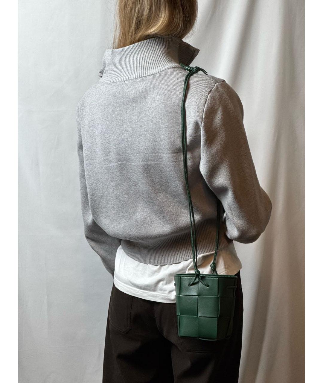 BOTTEGA VENETA Зеленая кожаная сумка через плечо, фото 7