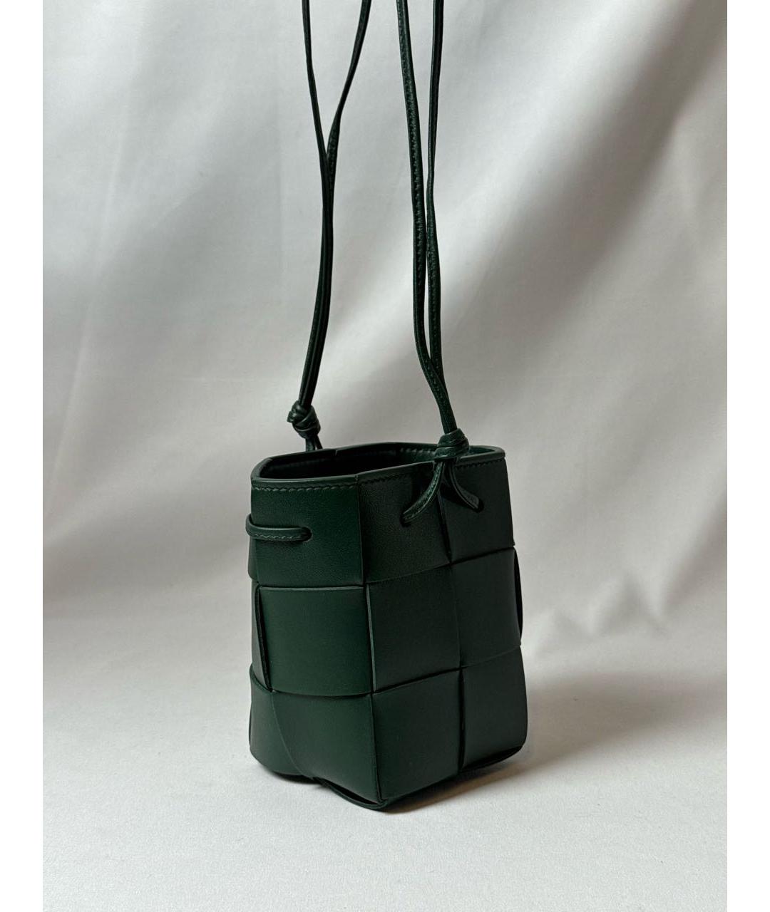 BOTTEGA VENETA Зеленая кожаная сумка через плечо, фото 2