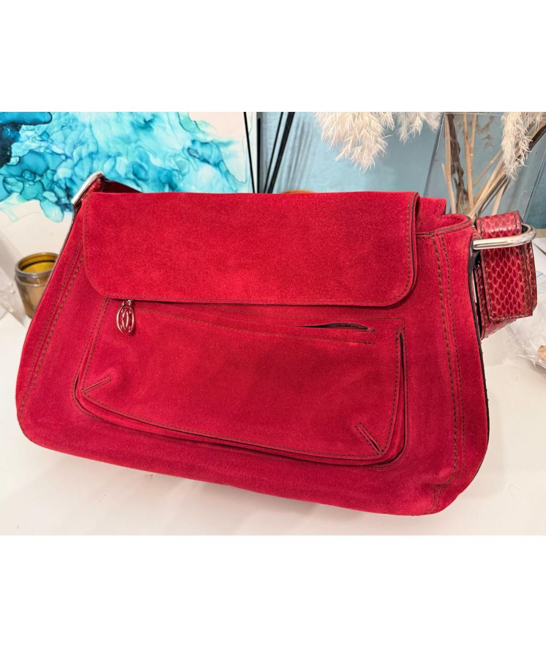 CARTIER Бордовая кожаная сумка тоут, фото 8