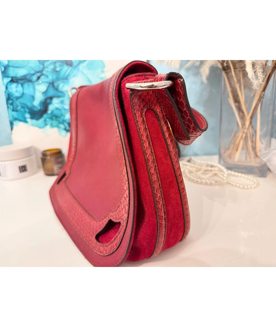 CARTIER Бордовая кожаная сумка тоут, фото 5