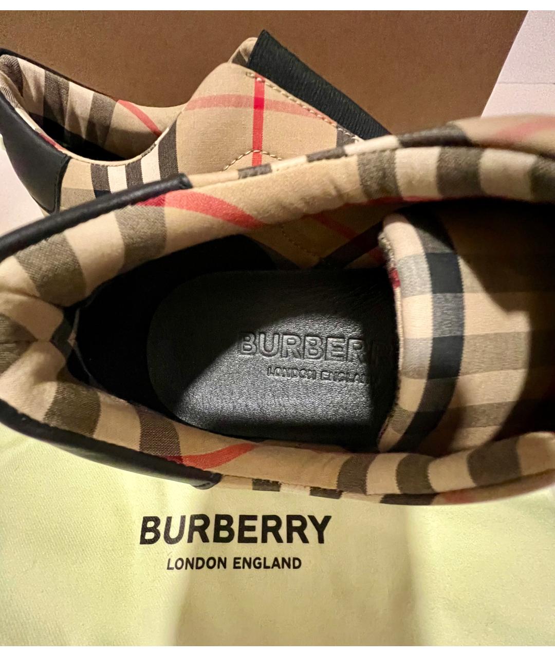 BURBERRY Бежевые слипоны, фото 5