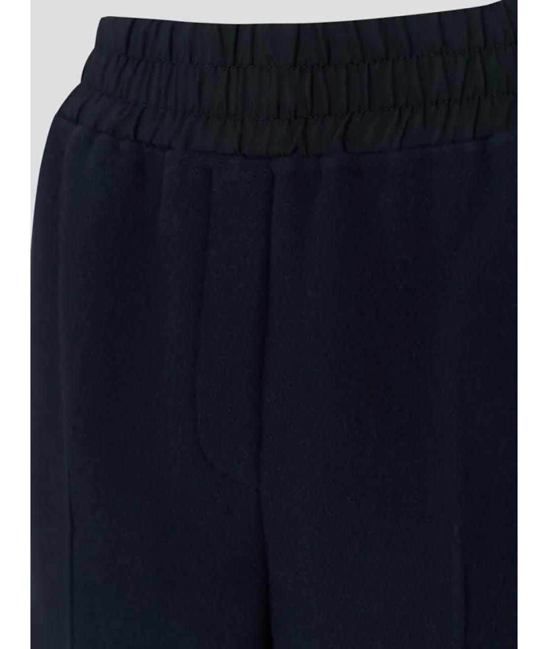 JIL SANDER Синие кашемировые брюки широкие, фото 2