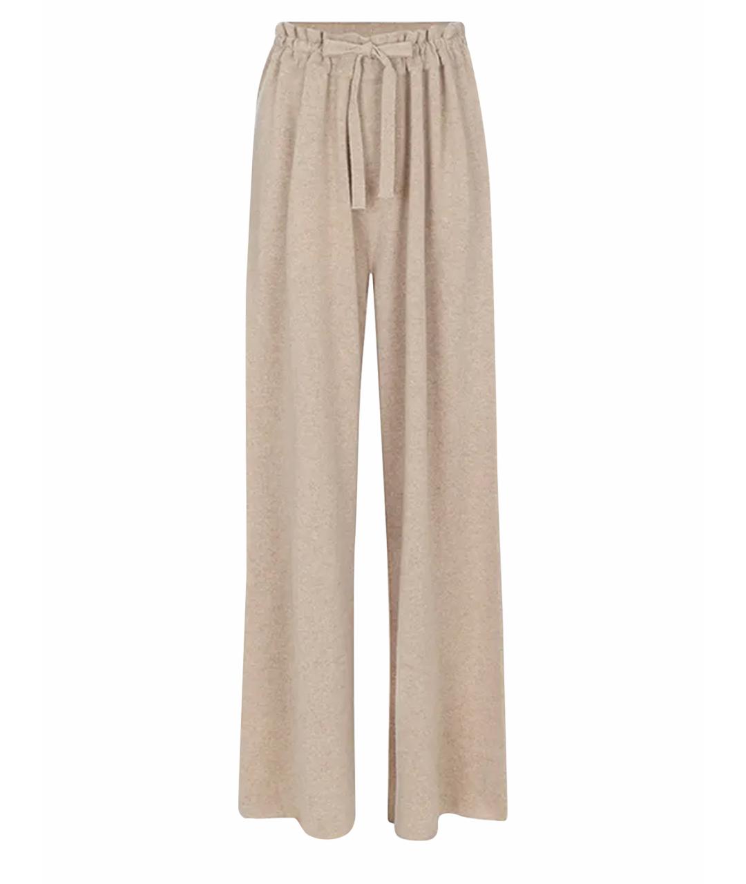 JIL SANDER Бежевые кашемировые брюки широкие, фото 1