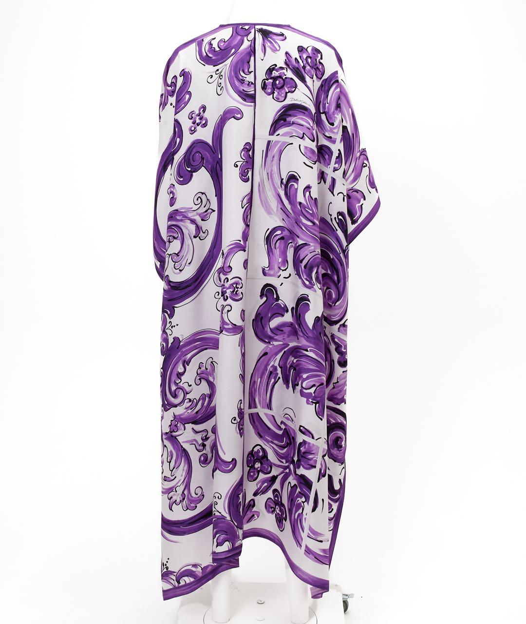 DOLCE&GABBANA Фиолетовое шелковое парео, фото 2
