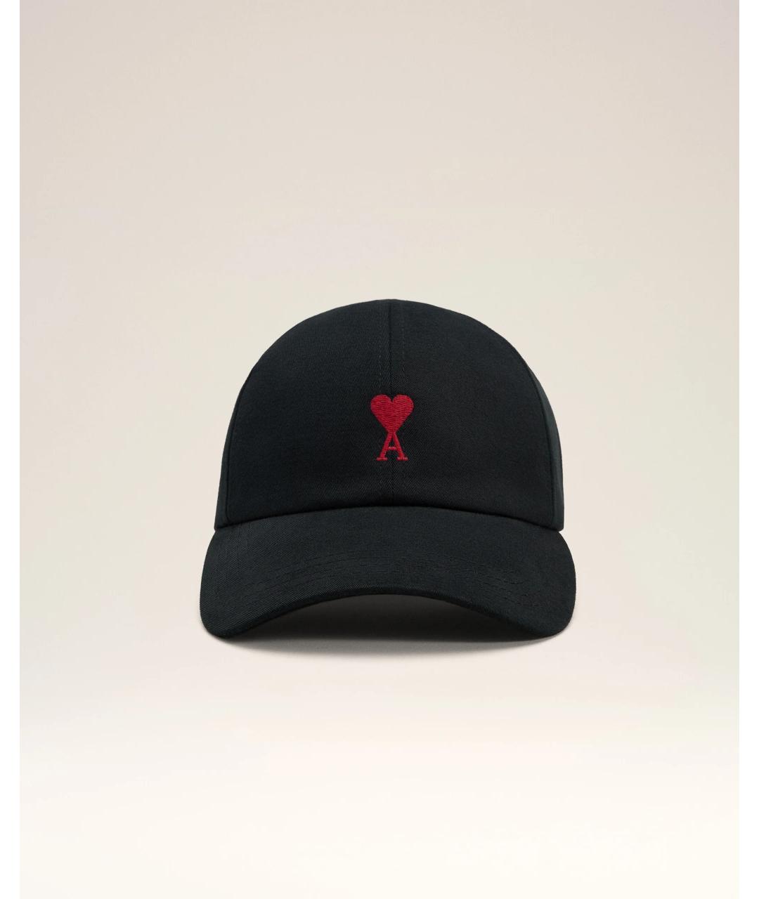 Ami Paris Черная хлопковая кепка/бейсболка, фото 4