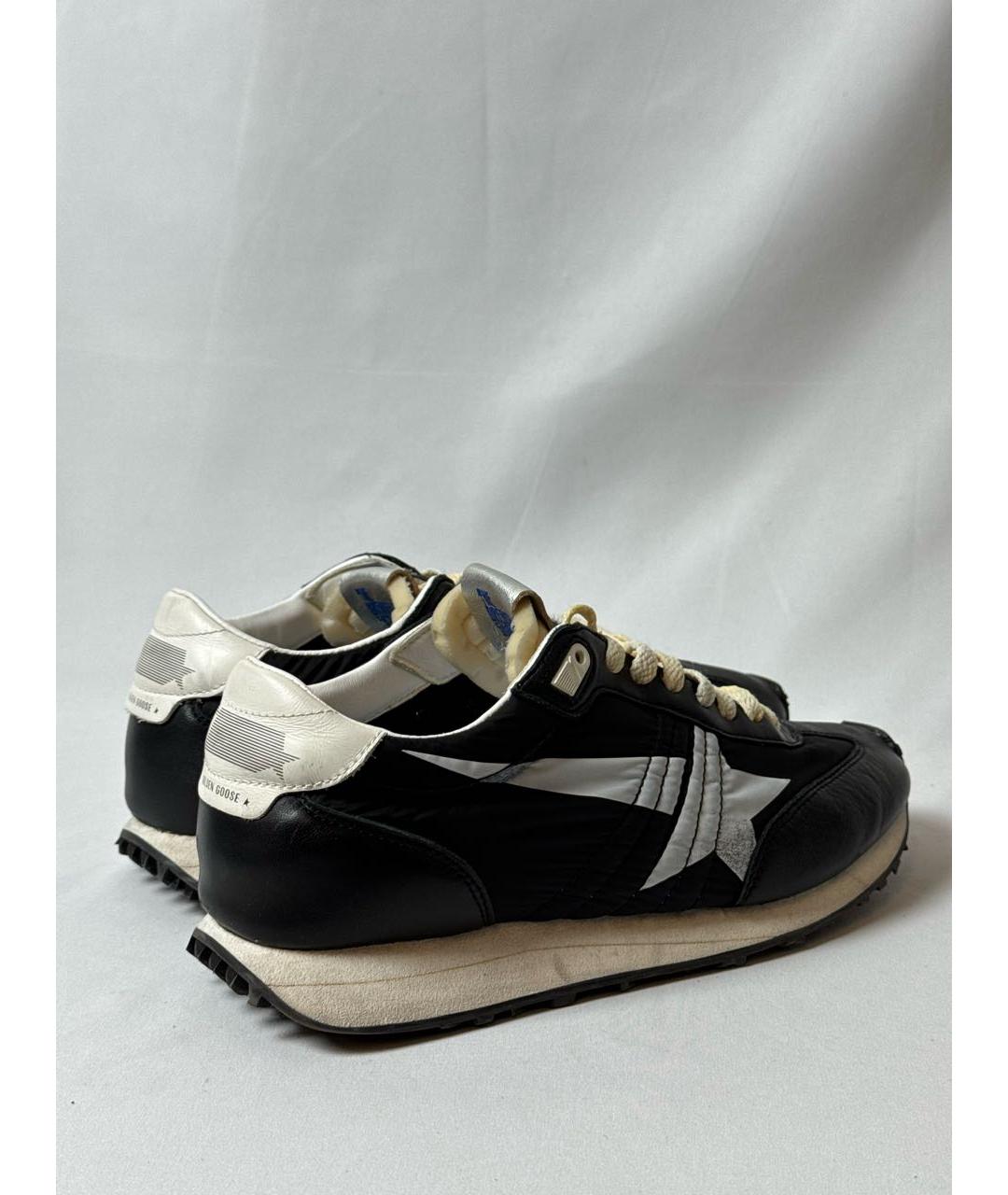 GOLDEN GOOSE DELUXE BRAND Черные текстильные низкие кроссовки / кеды, фото 3