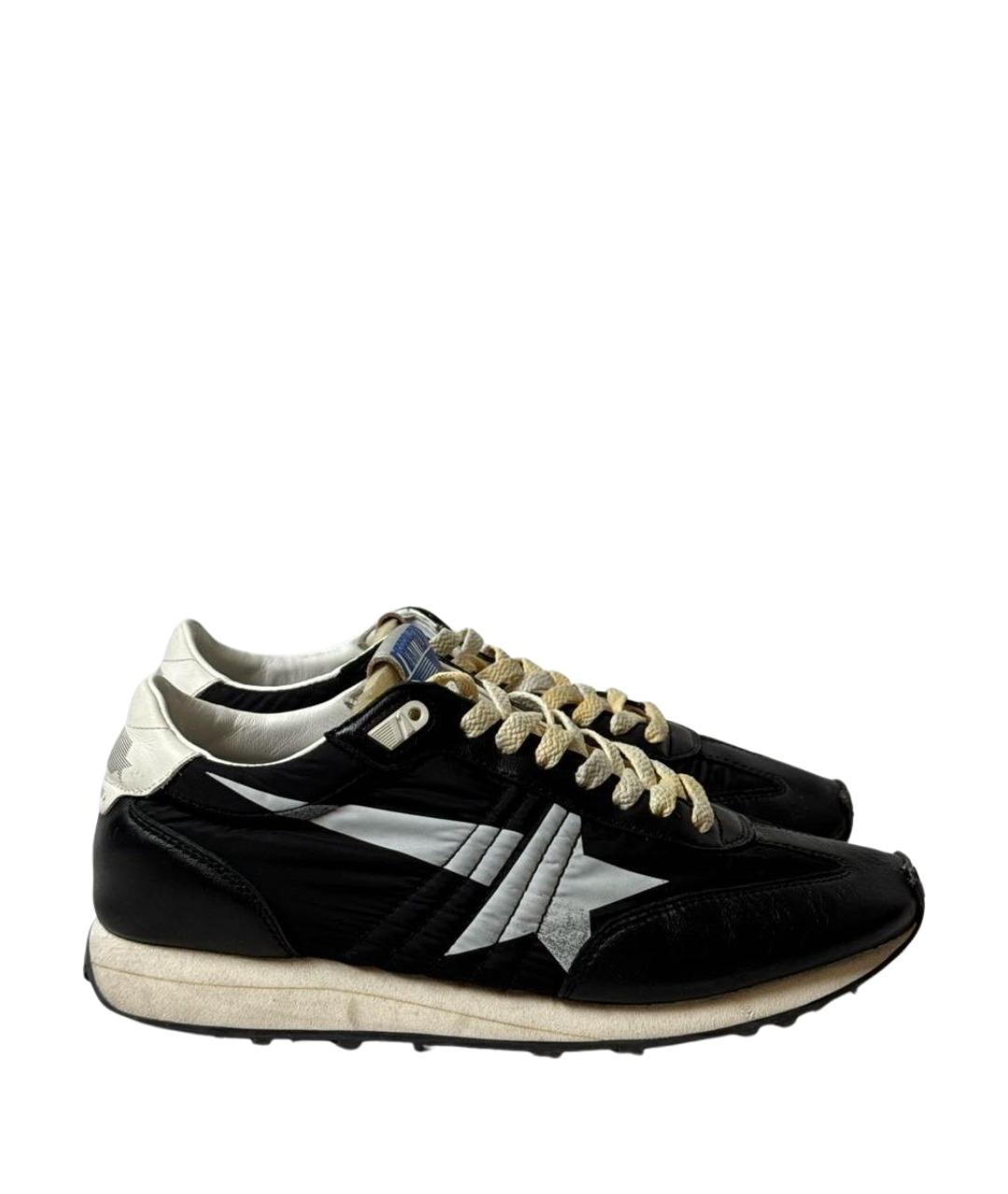 GOLDEN GOOSE DELUXE BRAND Черные текстильные низкие кроссовки / кеды, фото 1