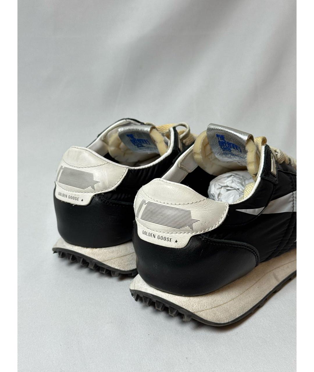 GOLDEN GOOSE DELUXE BRAND Черные текстильные низкие кроссовки / кеды, фото 4