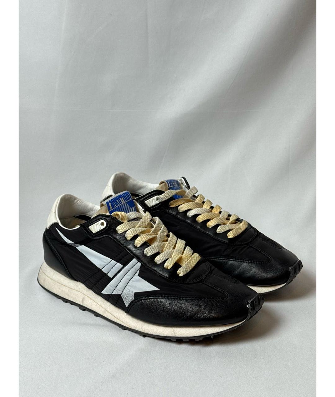 GOLDEN GOOSE DELUXE BRAND Черные текстильные низкие кроссовки / кеды, фото 2