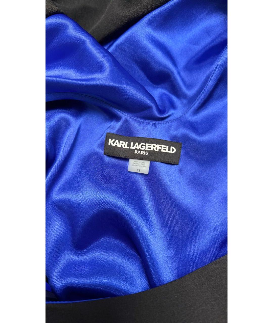 KARL LAGERFELD Черное полиэстеровое вечернее платье, фото 3