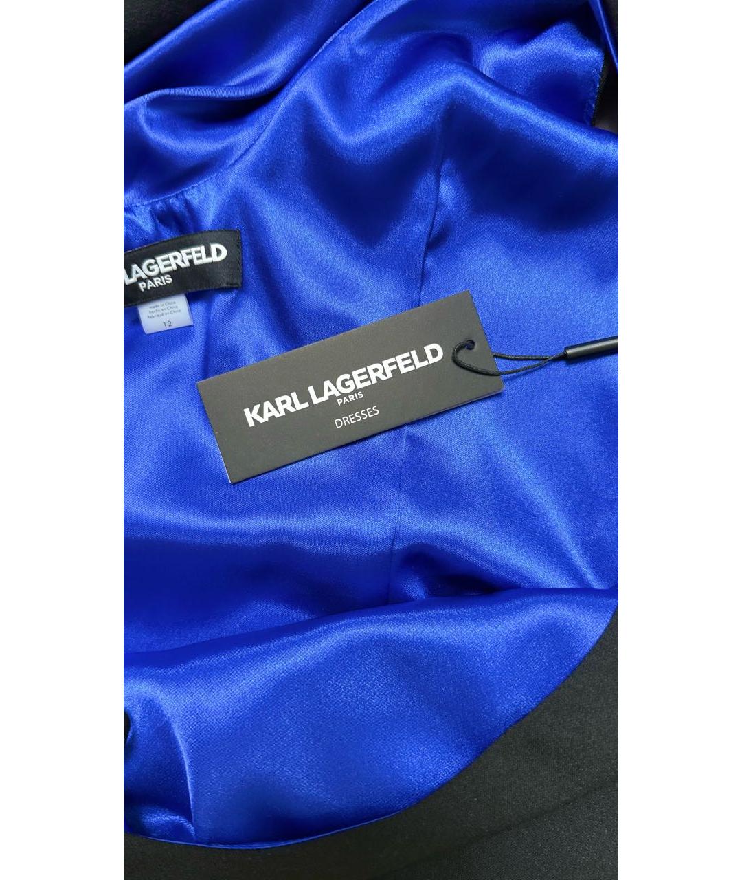 KARL LAGERFELD Черное полиэстеровое вечернее платье, фото 5